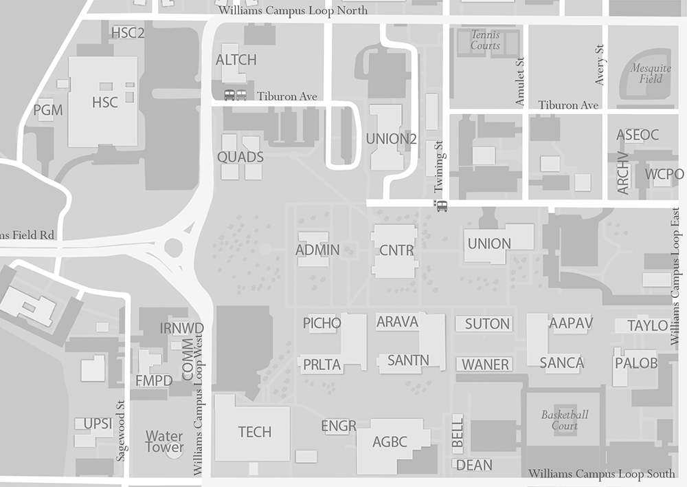 Asu Polytechnic Campus Map - United States Map States District